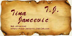 Tina Jančević vizit kartica